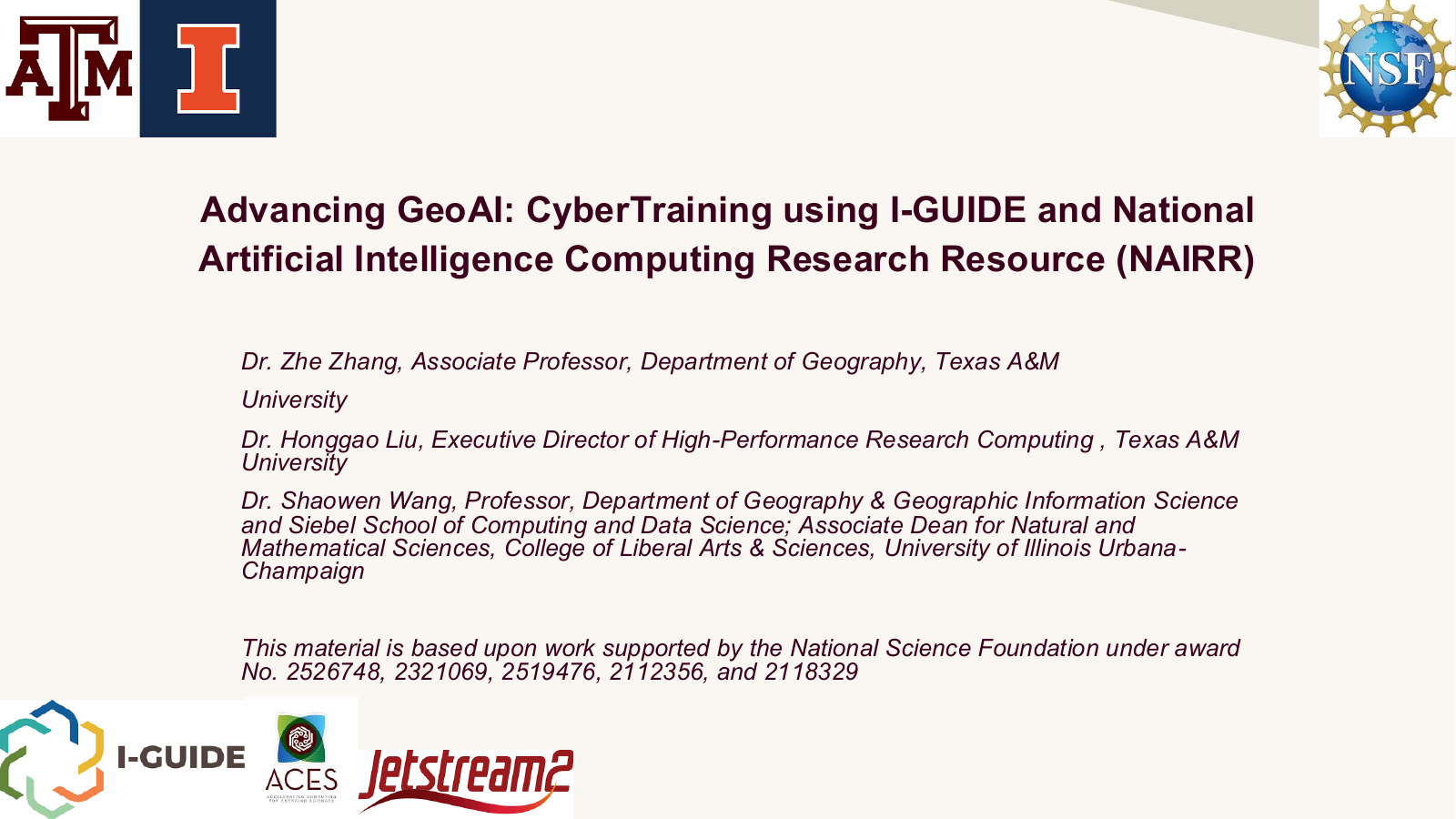 CyberTraining & NAIRR Tutorial module cover