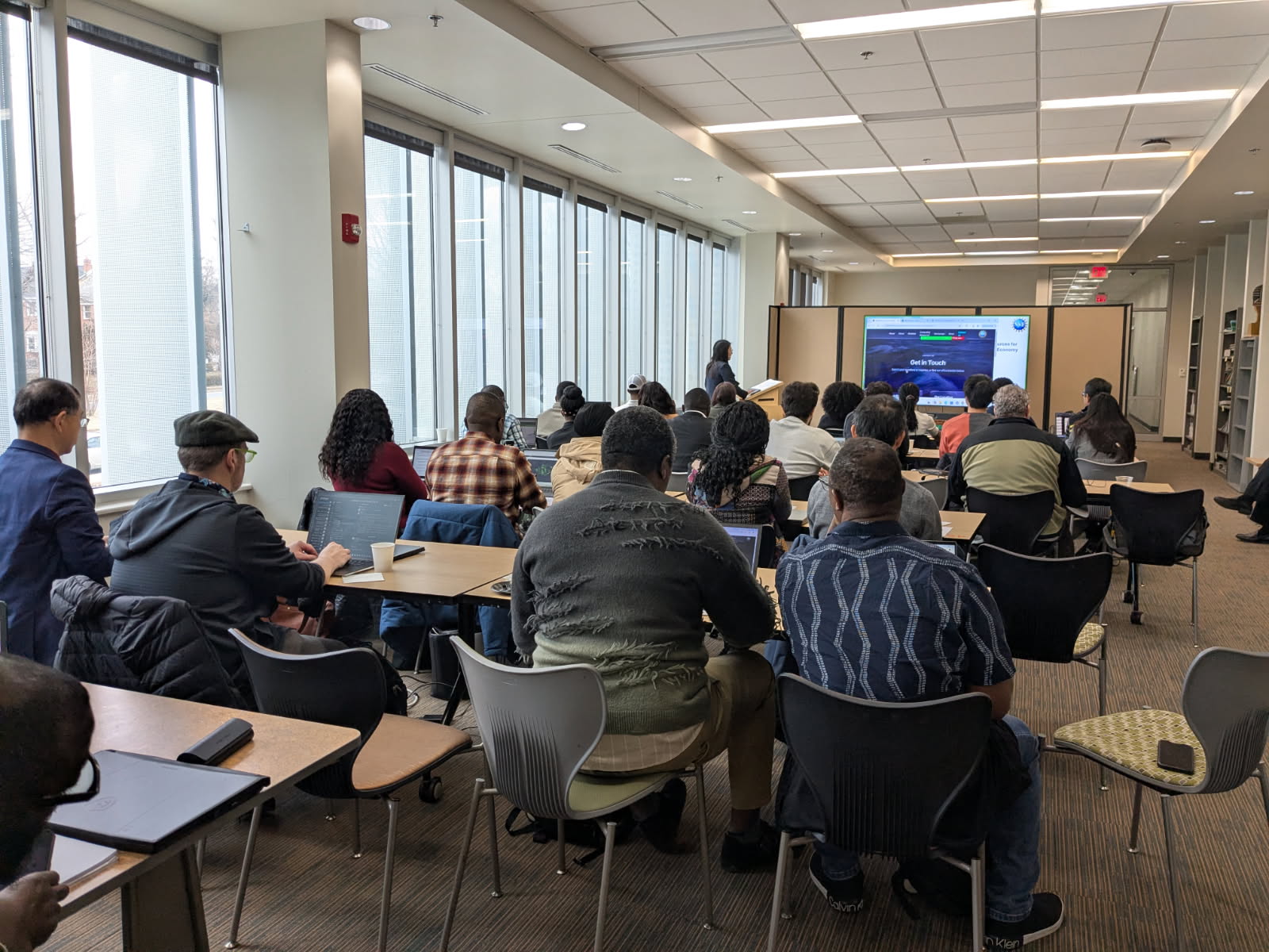 Participants attending the Morgan State University workshop