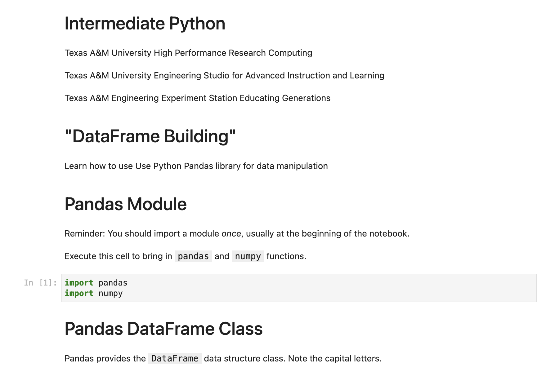 Intermediate Python-DataFrame Operations module cover