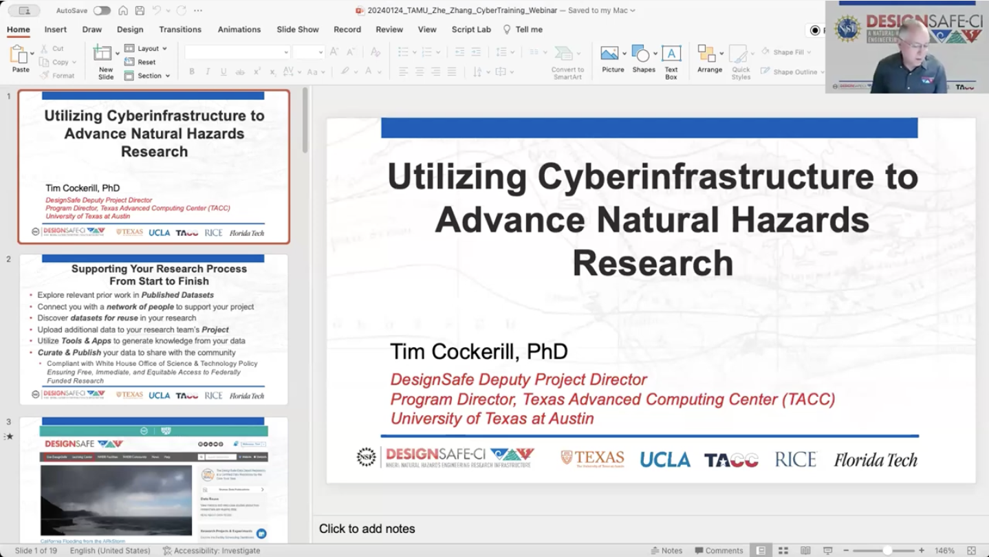 Utilizing Cyberinfrastructure to Advance Natural Hazards Research webinar cover